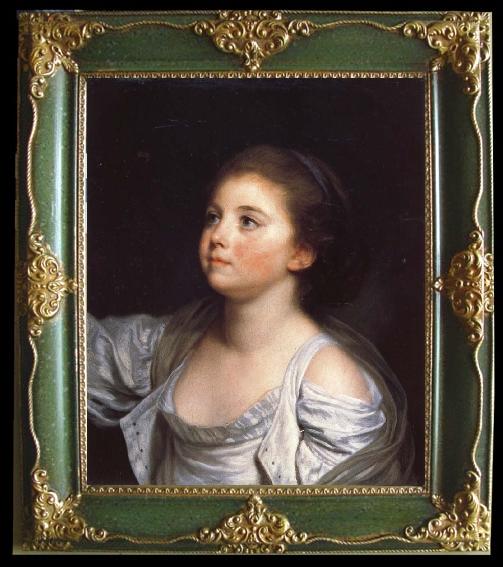 framed  Jean-Baptiste Greuze A Girl, Ta119-4